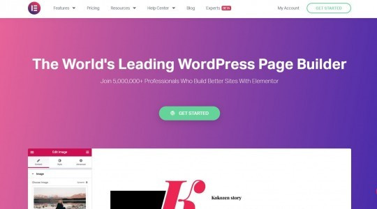 Free website builder Elementor
