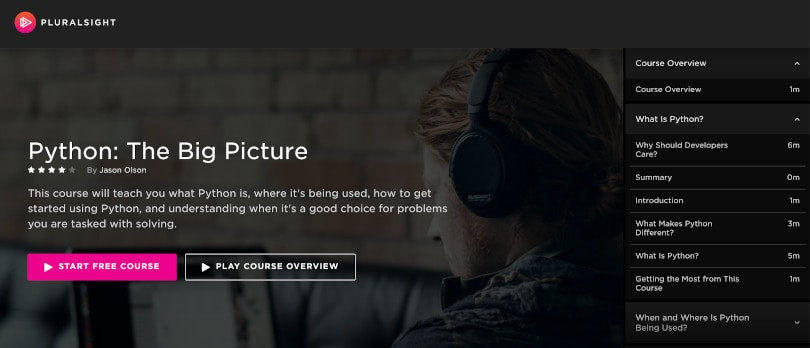 Pluralsigh popular courses Python